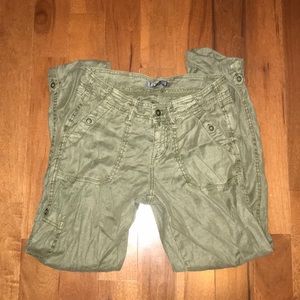 Olive green pants level 99 brand